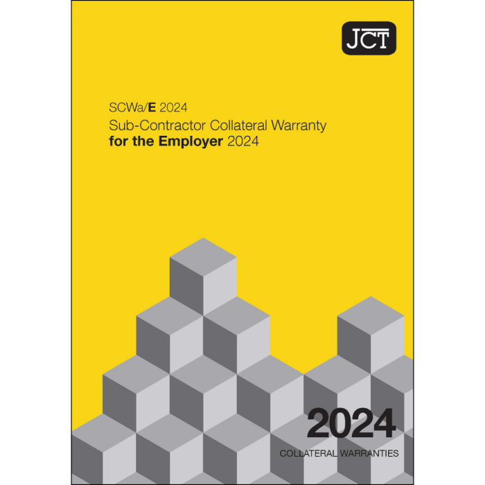 JCT Sub-Contractor Collateral Warranty for Employer 2024 (SCWa/E)